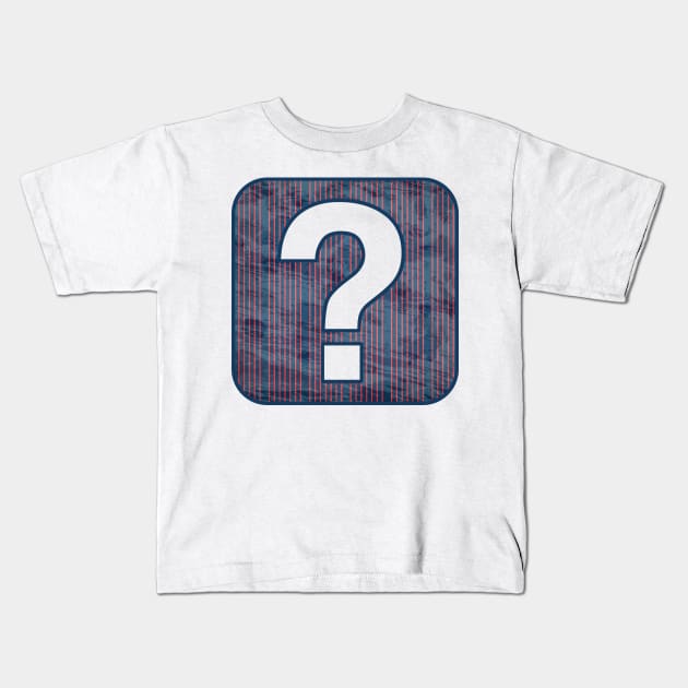 Question mark on grunge Kids T-Shirt by hereswendy